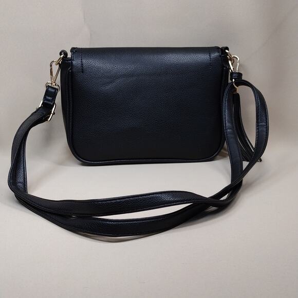 NWOT Elegant Faux Leather Fringe Casual Cute Black Crossbody Bag Purse - Picture 2 of 12